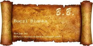 Buczi Bianka névjegykártya